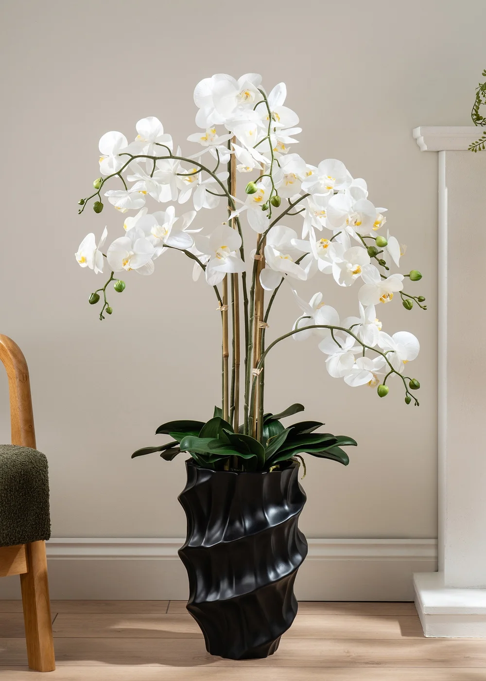 Scottish Everlastings Real Touch Phalaenopsis Orchid in Pot 110cm - One Size Image 1