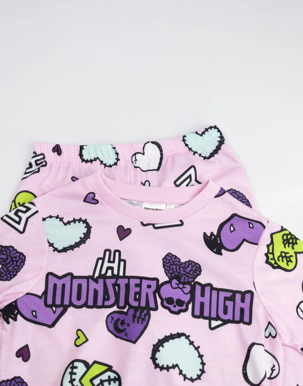 Vanilla Underground Monster High Girls Multicoloured Hearts Long Sleeve Long Leg Pyjama & Jumper 3 Piece Set (3-14 Years) - 3-4 Yrs Image 4