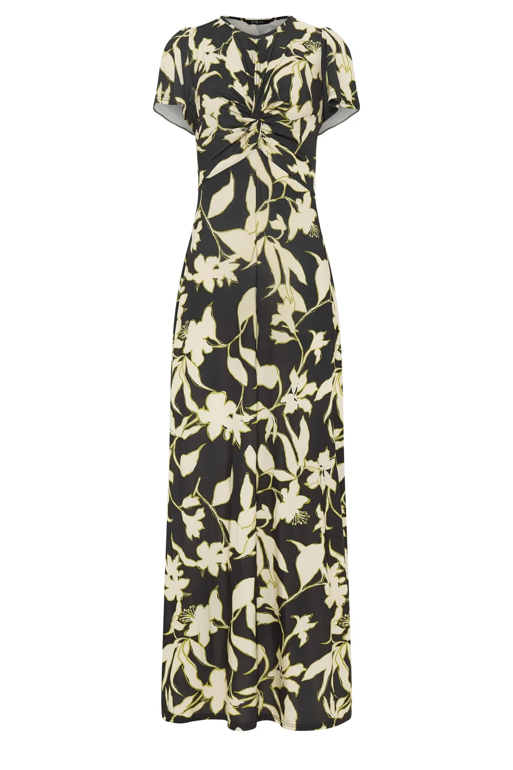 Long Tall Sally Black Floral Twist Front Maxi Dress - 12 Image 5