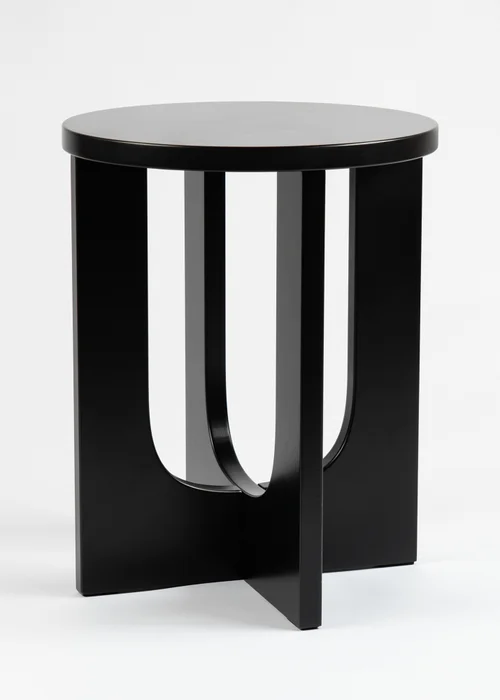 Scottish Everlastings Black Round Side Table - One Size Image 2