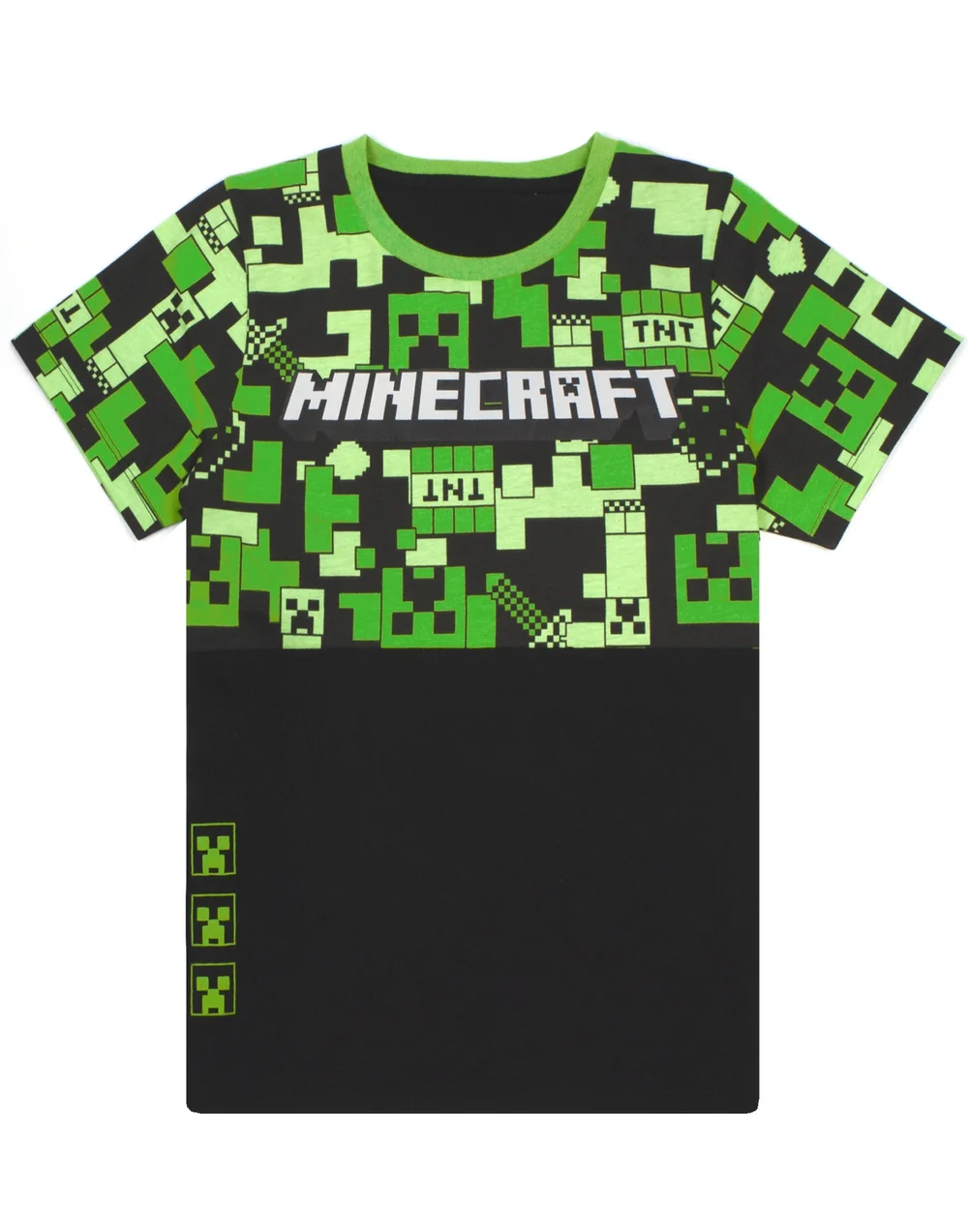 Minecraft Boys Green Camo Short Sleeve Long Leg Pyjama Set (5-14 Years) - 10-11 yrs Image 2