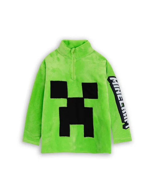 Vanilla Underground Minecraft Boys Green Creeper Long Sleeve Long Leg Pyjama & Jumper 3 Piece Set (5-14 Years) - 5-6 Yrs Image 3
