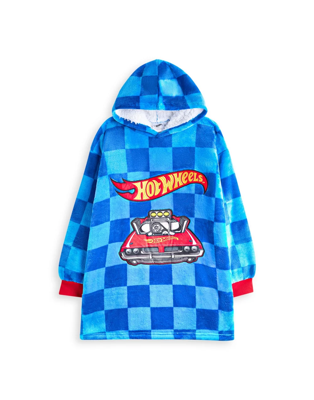 Hot Wheels Boys Blue Car Pocket Blanket Hoodie (6-13 Years) - 6-8 Yrs Image 3
