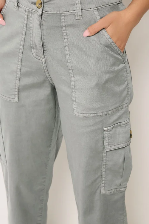 M&Co Petite Grey Cargo Trousers - 18 Image 4