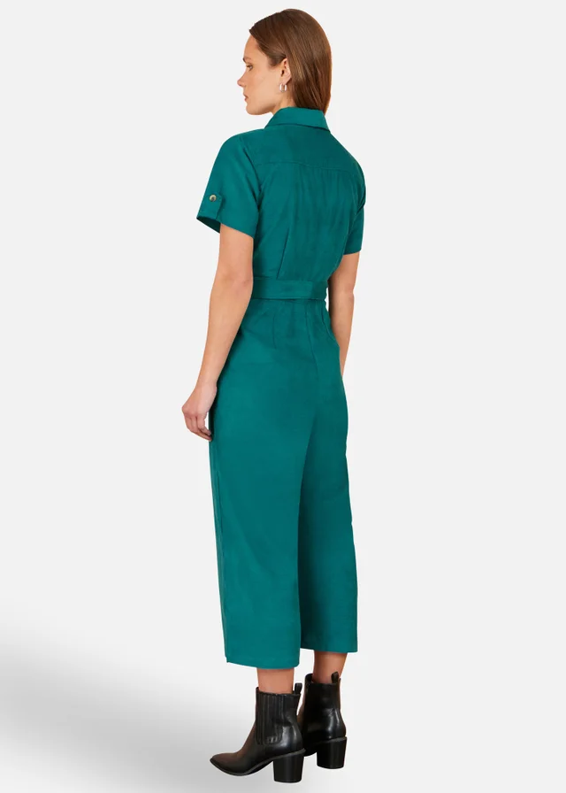 Yumi Teal Cord Relaxed Jumpsuit