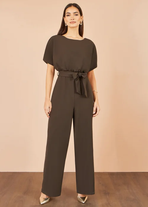 Yumi Brown Batwing Stretch Jumpsuit - 12 Image 2