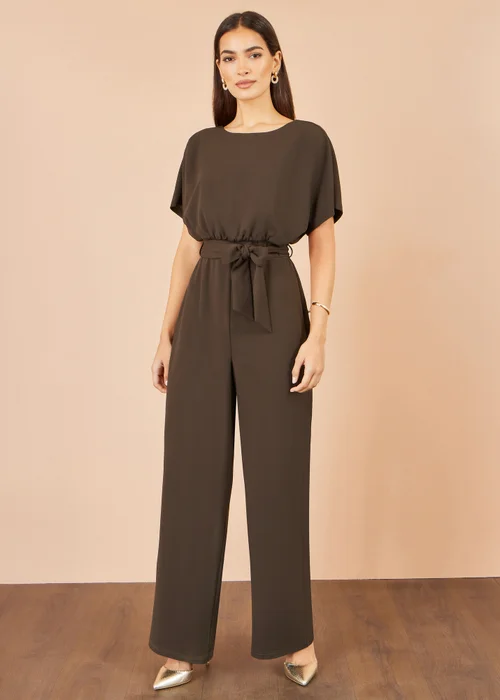 Yumi Brown Batwing Stretch Jumpsuit - 12 Image 1