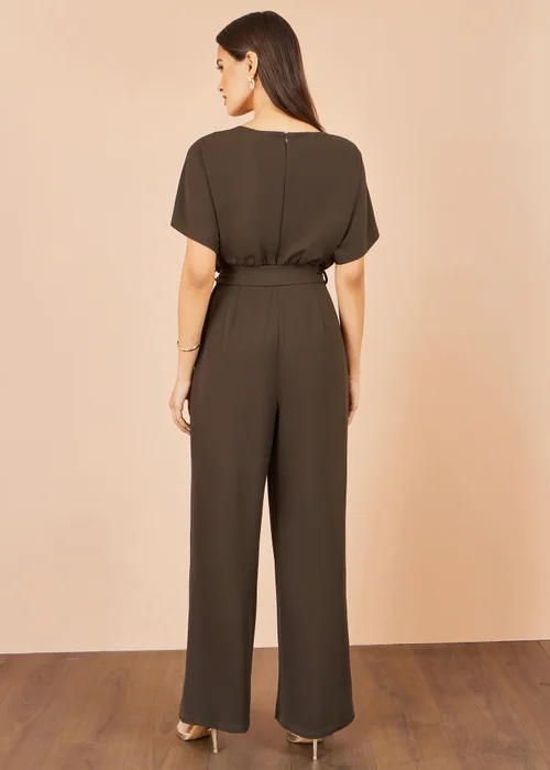 Yumi Brown Batwing Stretch Jumpsuit - 12 Image 3