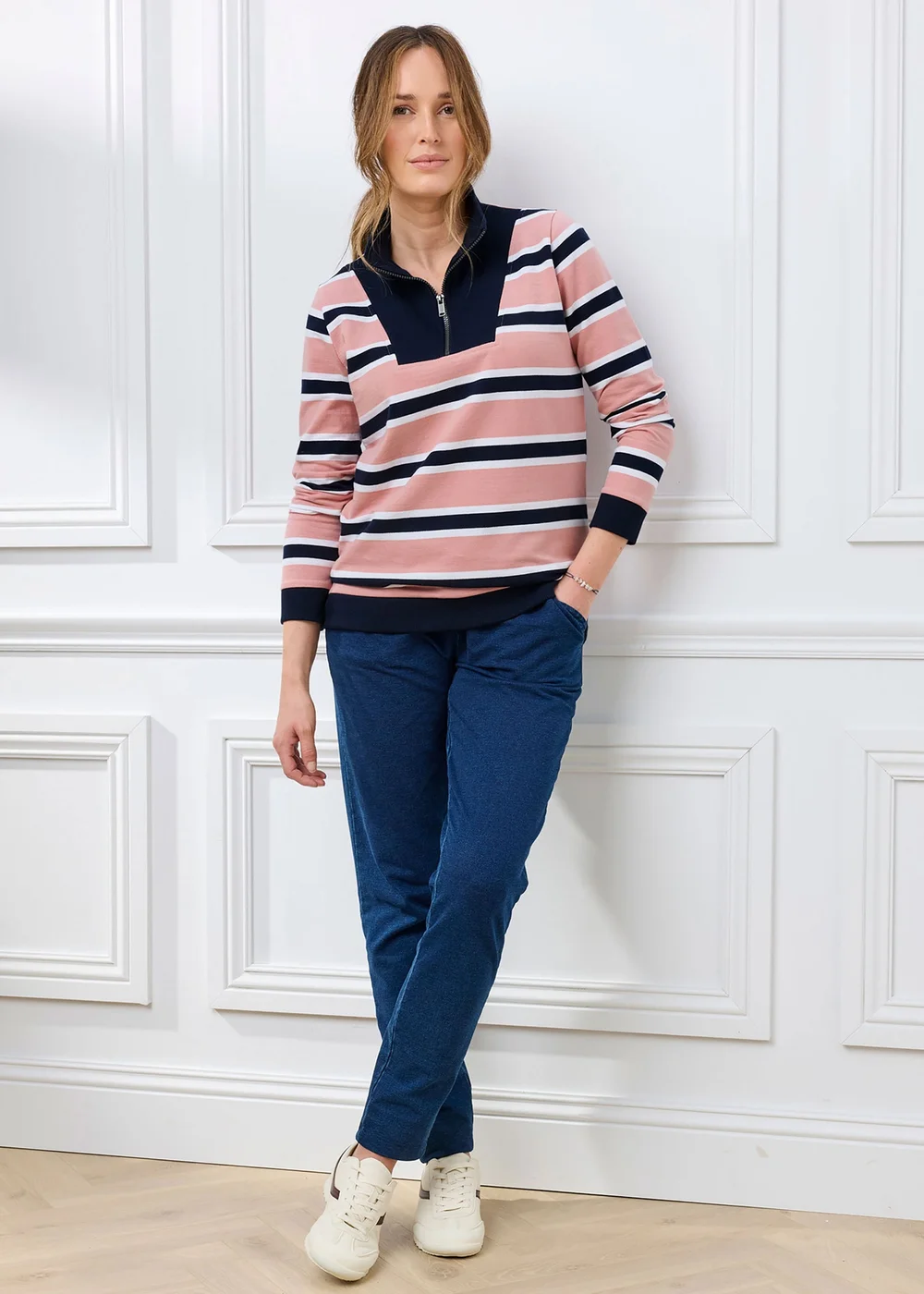 Cotton Traders Rose Zip Neck Sweatshirt - 22 Image 2
