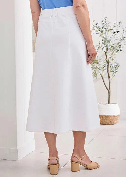 Cotton Traders Ivory Jersey Denim Pull-On Maxi Skirt - 22 Image 3