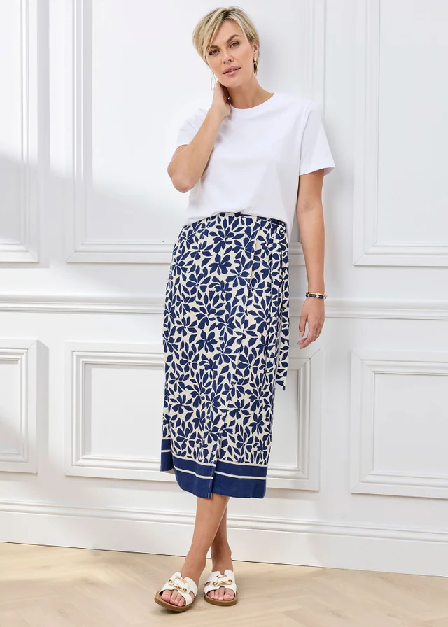 Cotton Traders Indigo Super Stretchy Pull on Denim Trousers
