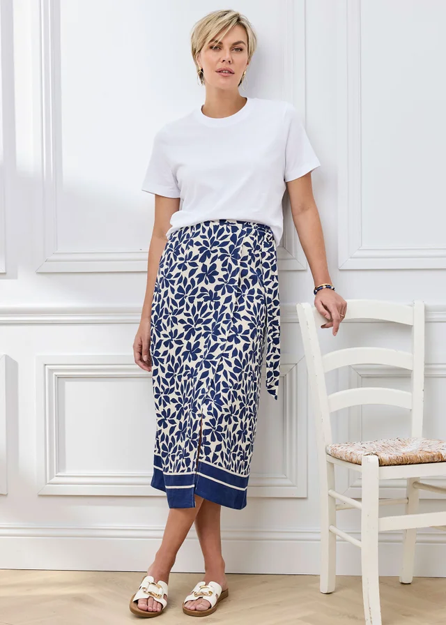 Cotton Traders Indigo Super Stretchy Pull on Denim Trousers
