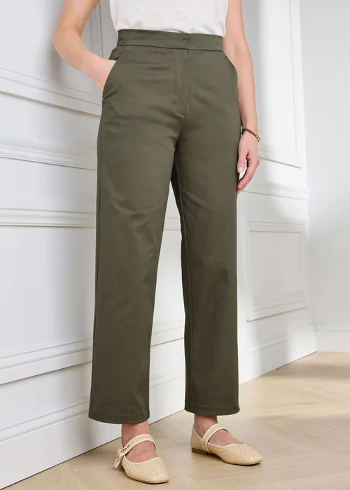 Cotton Traders Dark Forest Ankle Grazer Chino Trouser - 14/L29 Image 2