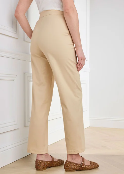 Cotton Traders Light Sand Ankle Grazer Chino Trouser - 14/L27 Image 3