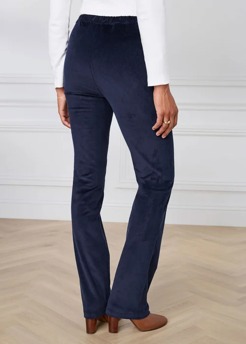 Cotton Traders Midnight Straight Leg Pull On Cord Trousers - 12/L29 Image 3