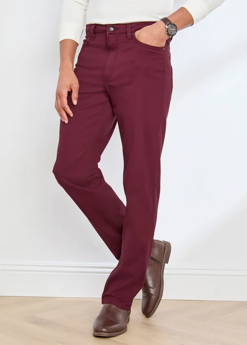 Cotton Traders Bordeaux Mens Coloured Jeans - 44/L28 Image 1