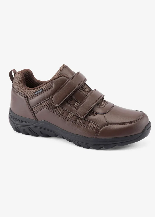 Cotton Traders Brown Waterproof Adjustable Walking Shoes