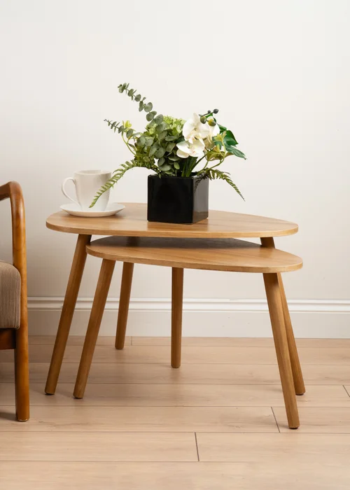 Scottish Everlastings Set of 2 Wooden Oval Tables - One Size Image 1