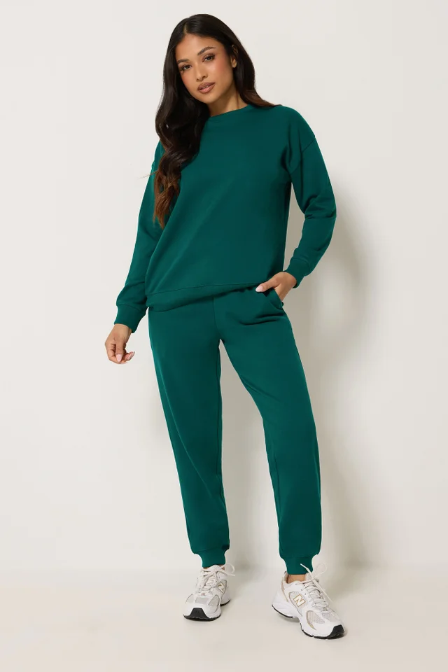 PixieGirl Petite Forest Green Cuffed Joggers