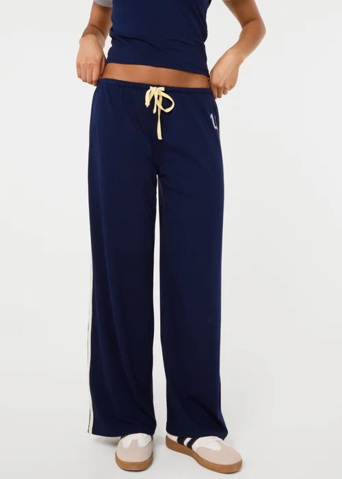 Pink Vanilla Navy Lisbon Wide Leg Trousers - L Image 2
