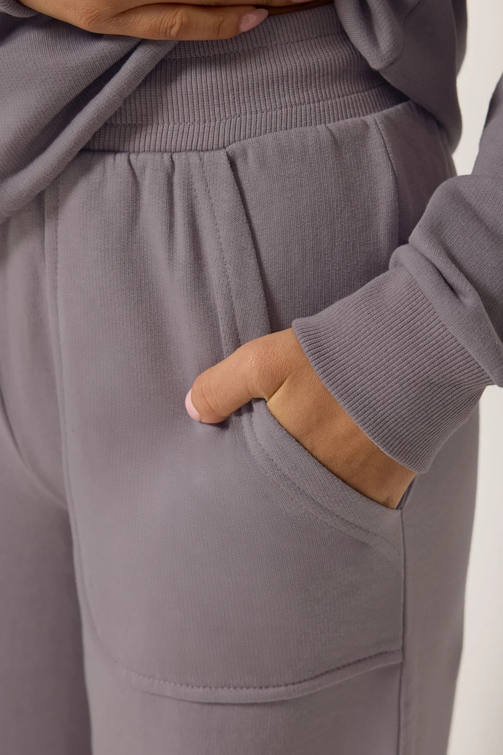 PixieGirl Petite Lilac Purple Wide Leg Joggers - 8/L27 Image 4
