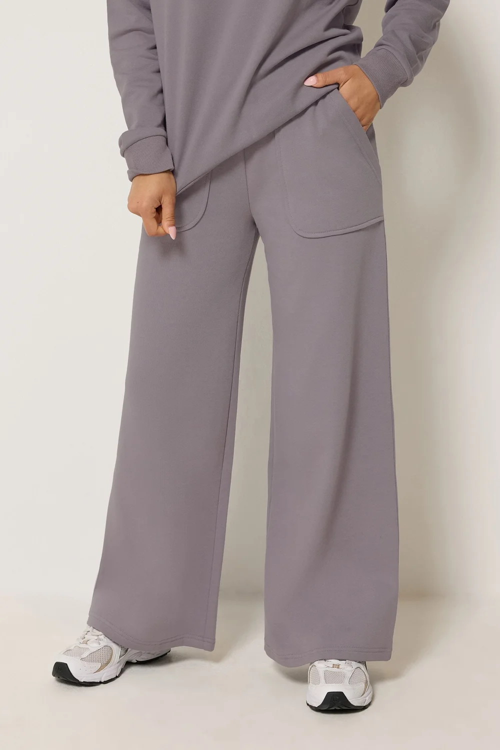 PixieGirl Petite Lilac Purple Wide Leg Joggers - 8/L27 Image 2