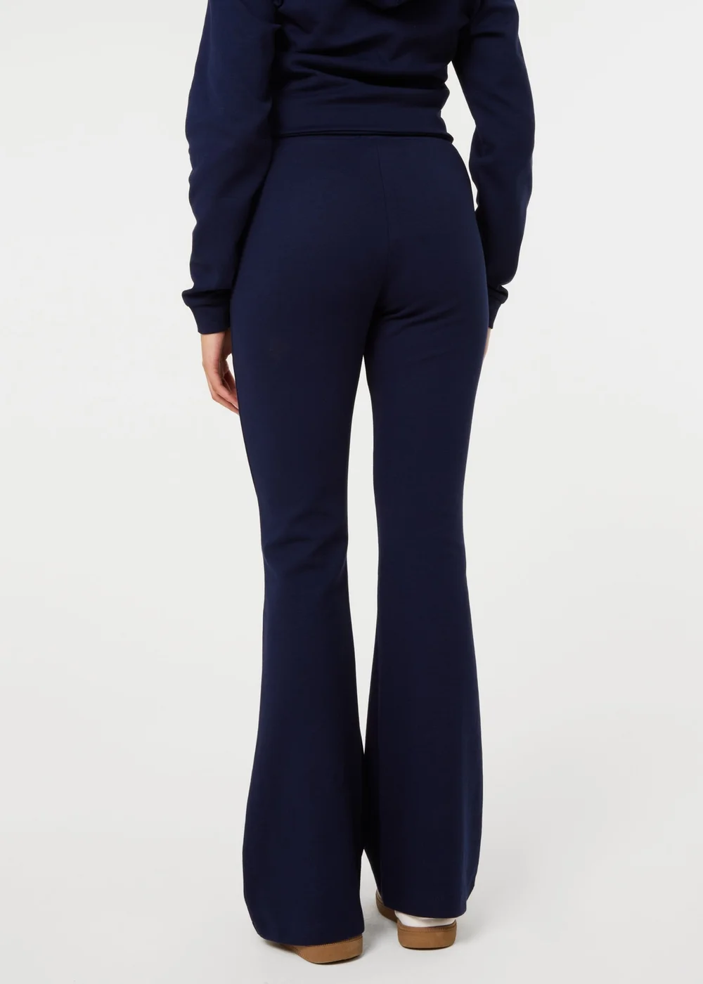 Pink Vanilla Navy Pin Tuck Jersey Flares - L Image 4