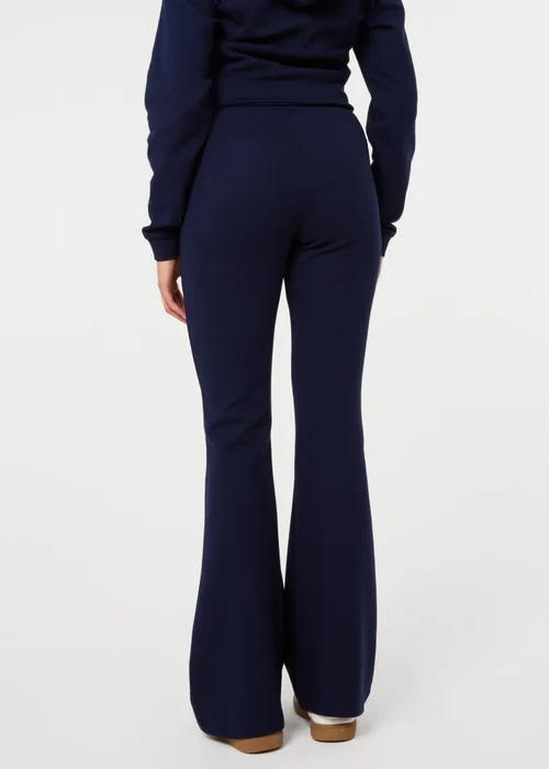 Pink Vanilla Navy Pin Tuck Jersey Flares - L Image 4