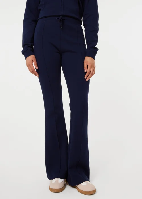 Pink Vanilla Navy Pin Tuck Jersey Flares - L Image 2