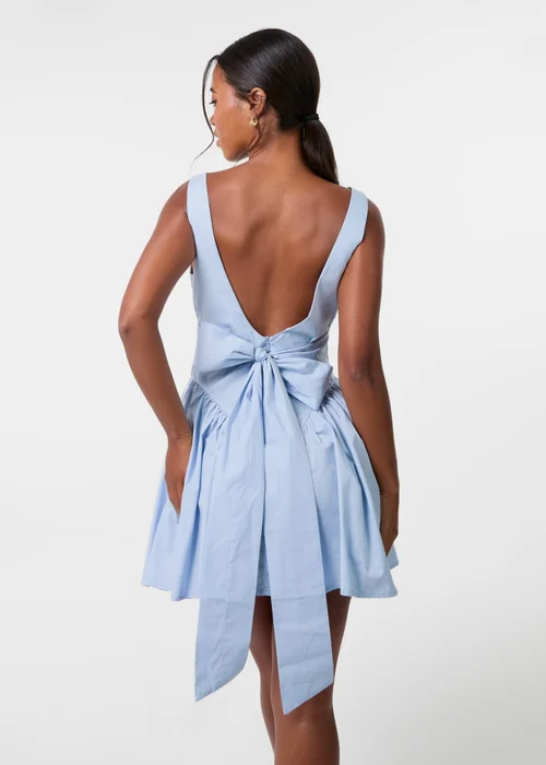 Pink Vanilla Blue Bow Back Mini Dress - 12 Image 5