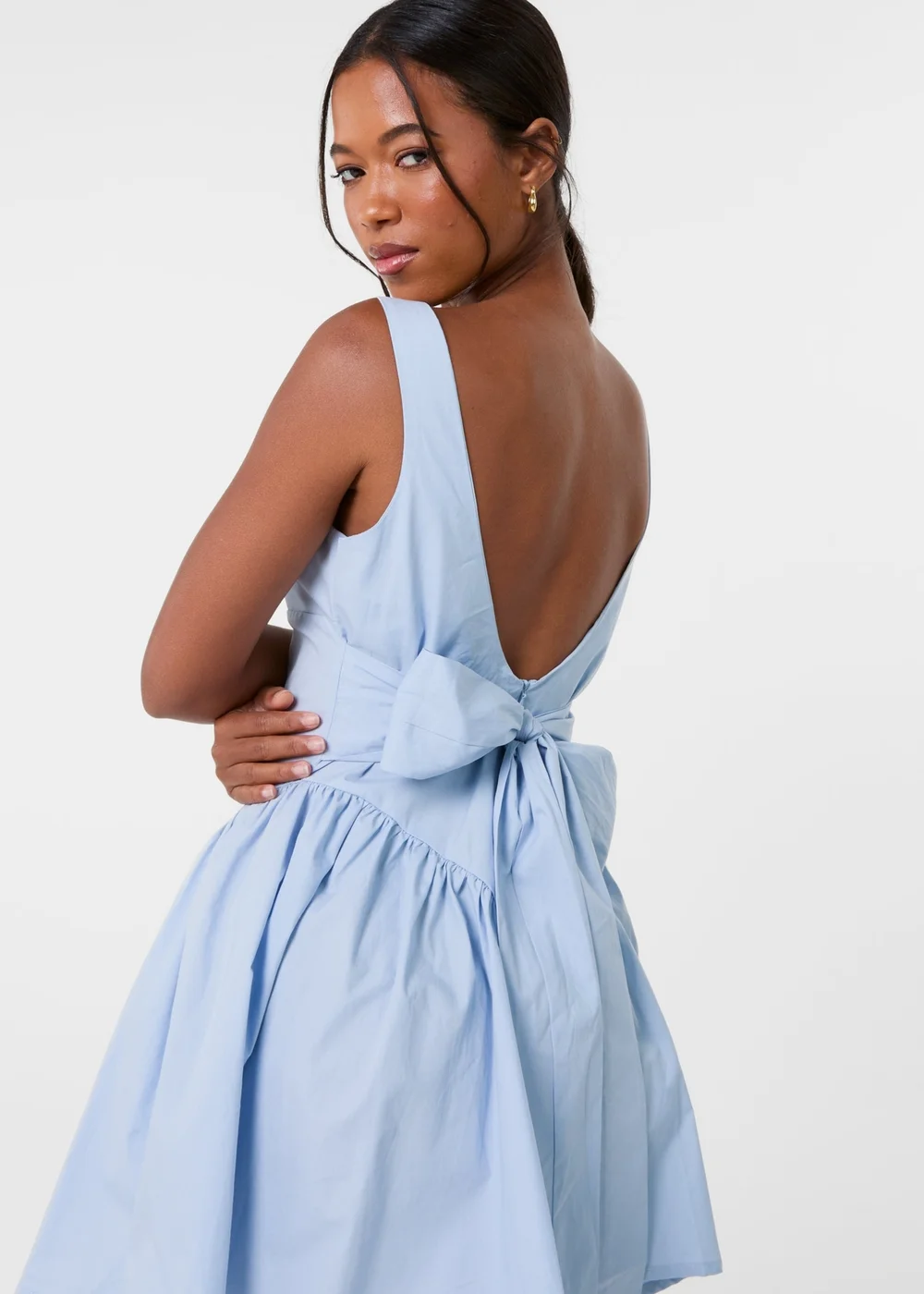 Pink Vanilla Blue Bow Back Mini Dress - 12 Image 1