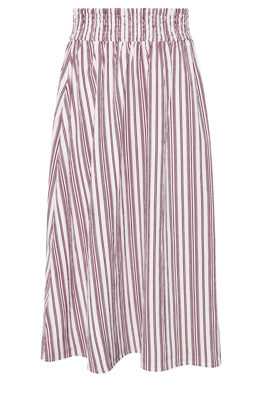 PixieGirl Petite Burgundy Red Stripe Maxi Skirt - 10 Image 5