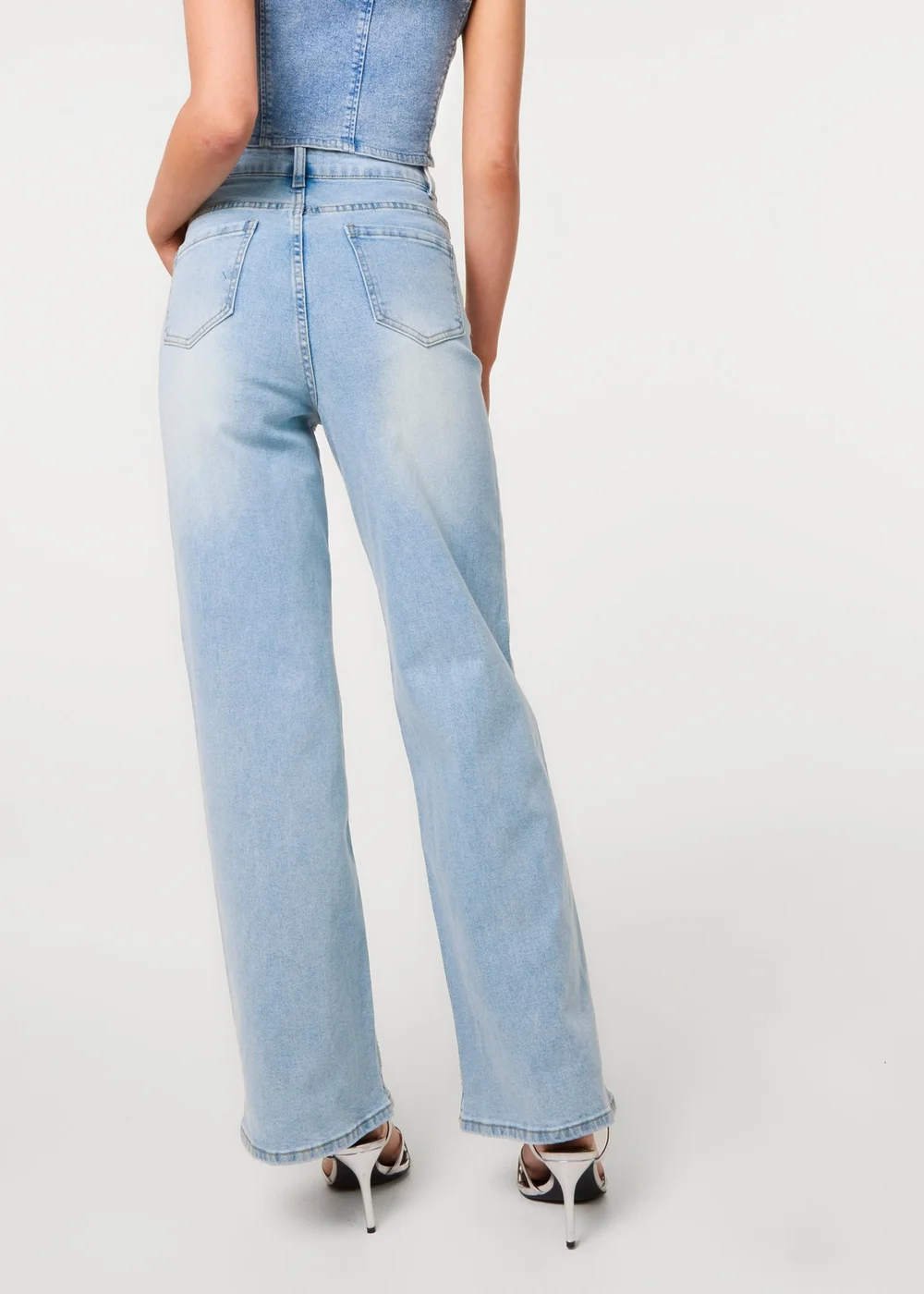 Pink Vanilla Blue Studded Diamond Jeans - 6 Image 4