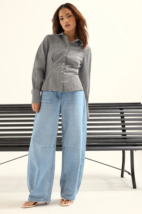 PixieGirl Petite Light Blue Balloon Jeans - 14/L27 Image 1
