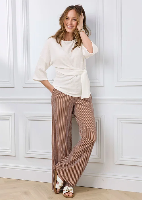 Cotton Traders Ecru Textured Jersey Top - 10 Image 2