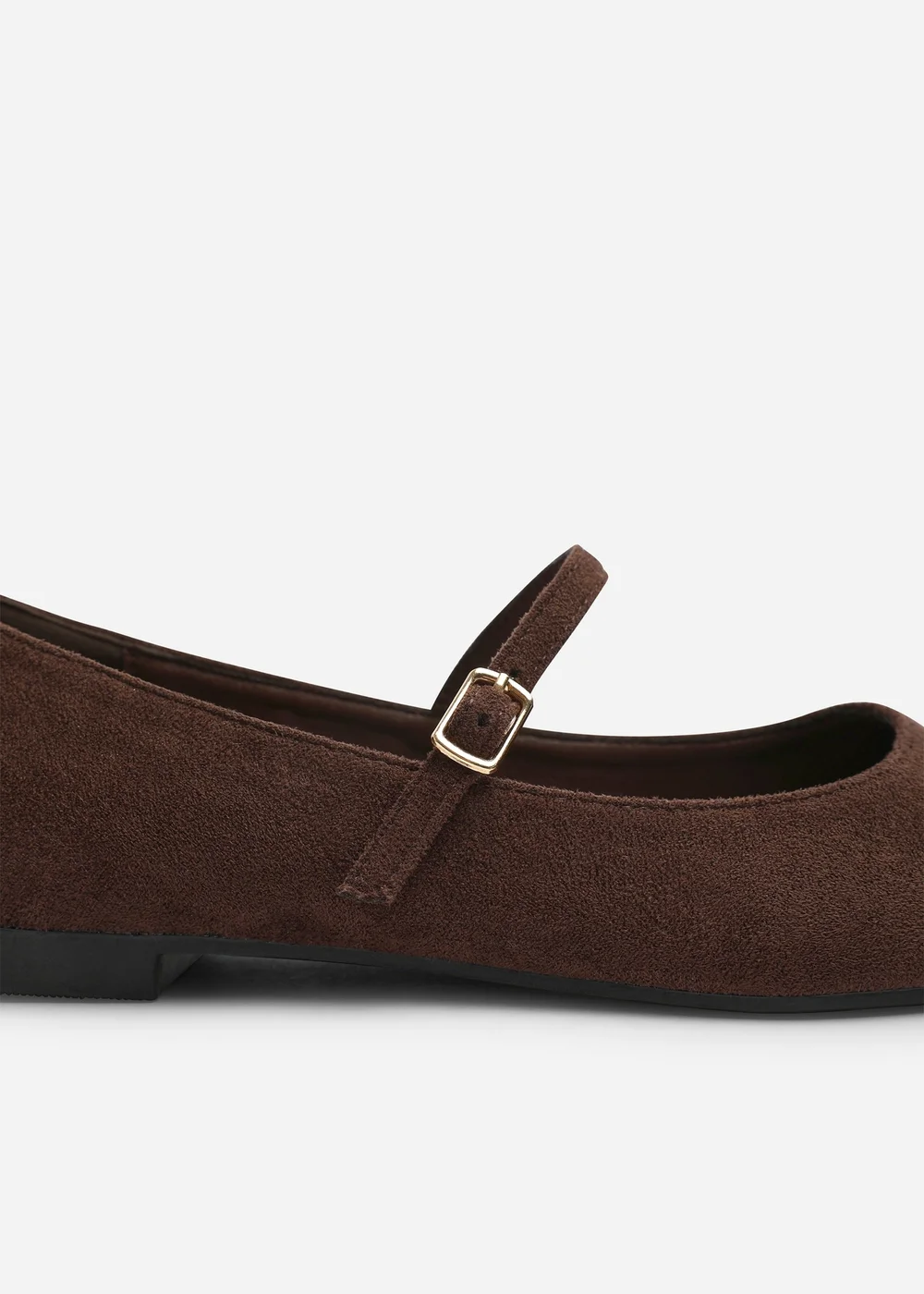 Where's That From Novalee Brown Wide Fit Pointed Toe Mary Jane Front Strap Ballet Flats - 5 Wide Image 5