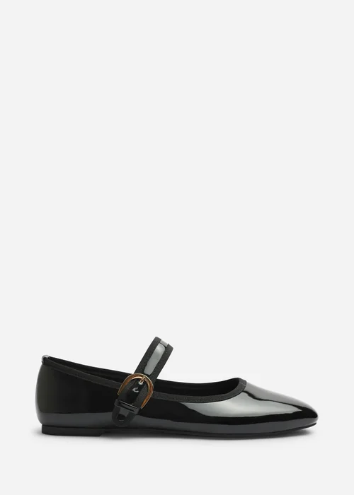 Where's That From Karsyn Black Mary Jane Ballet Flats With Buckle Detail - 5 Image 1