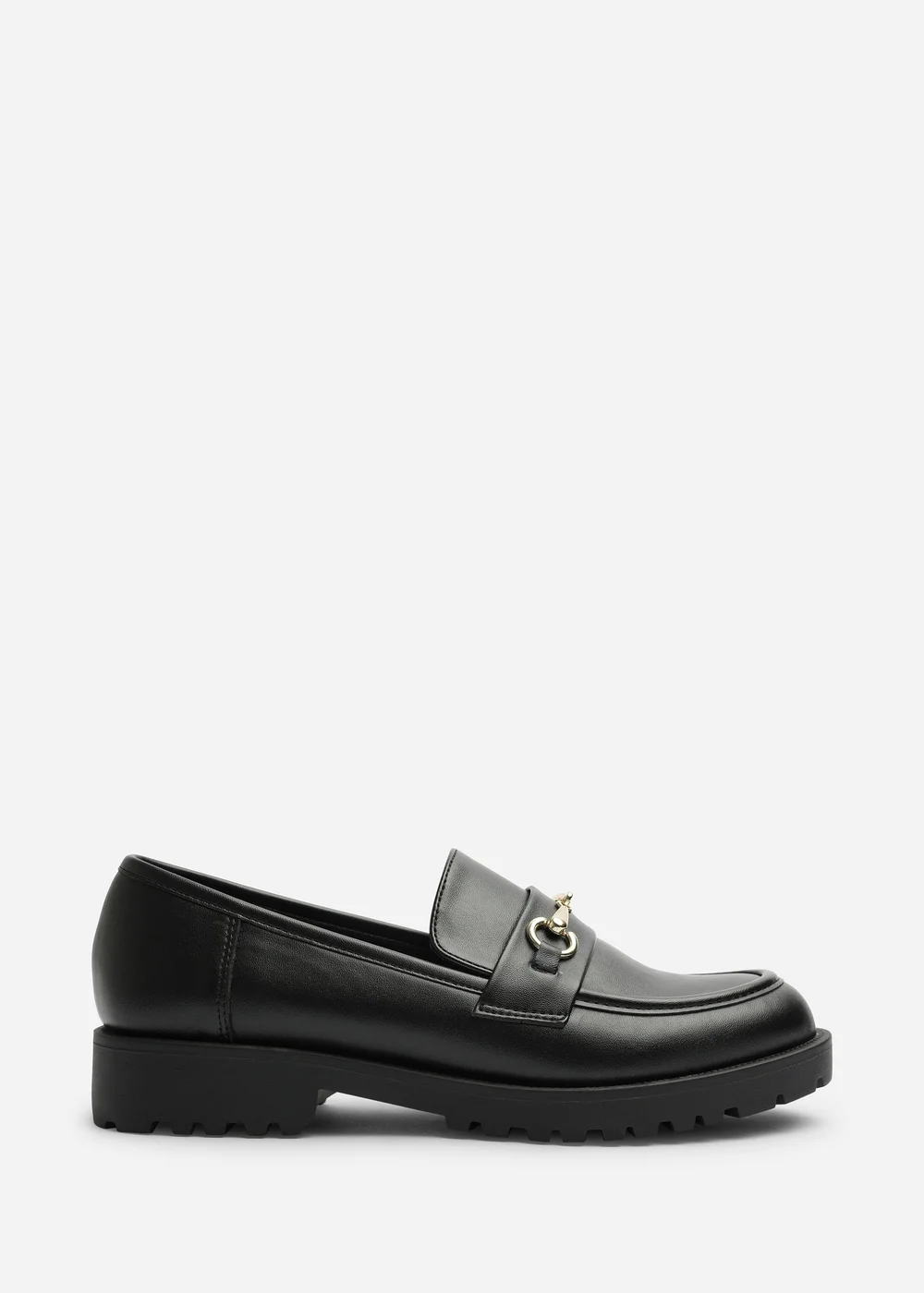 Where's That From Aadhya Black Chunky Snaffle Trim Detail Loafers - 7 Image 1