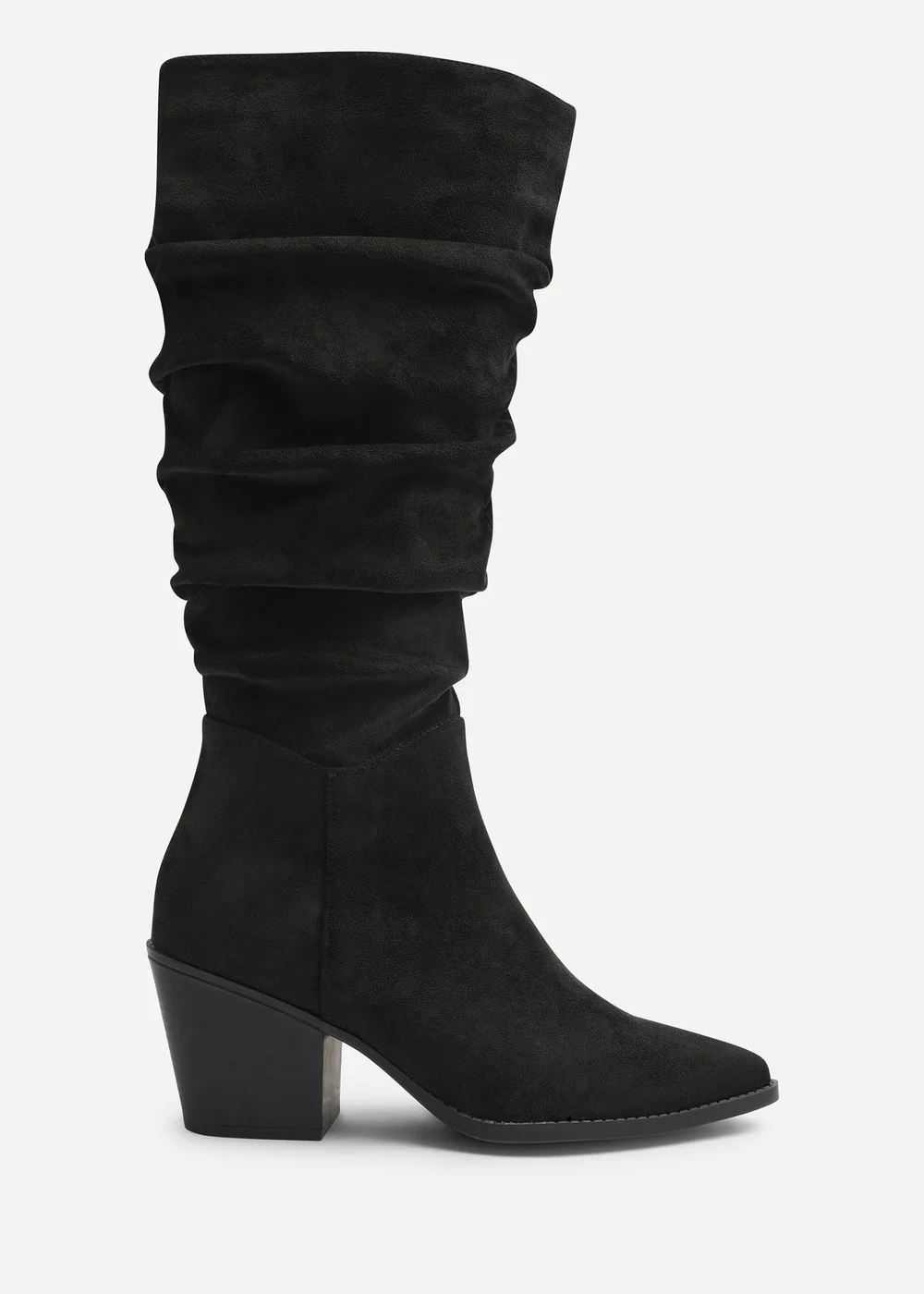 Where's That From Drelia Ruched Black Western Knee High Boot - Size 5 Image 1