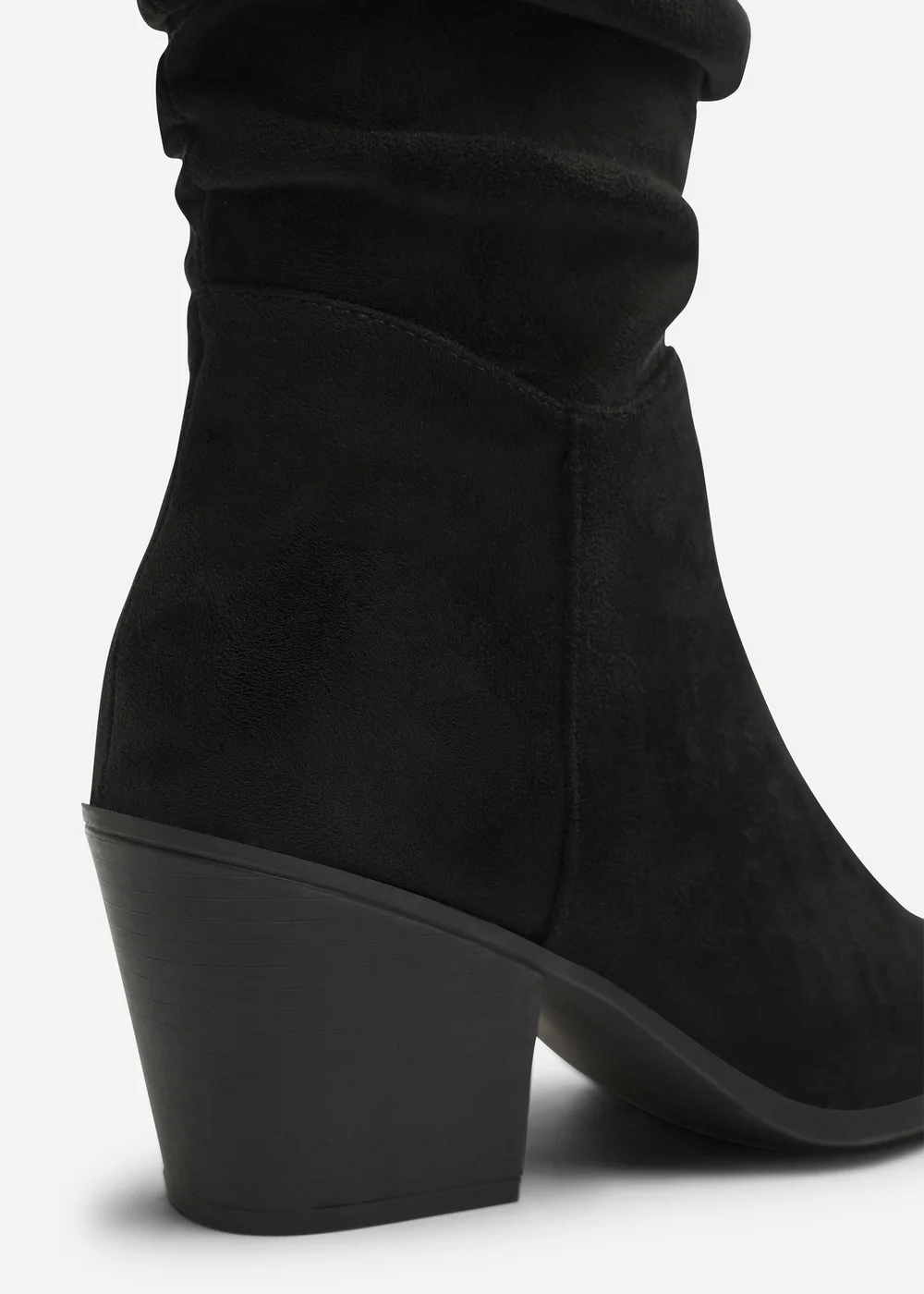 Where's That From Drelia Ruched Black Western Knee High Boot - Size 5 Image 4