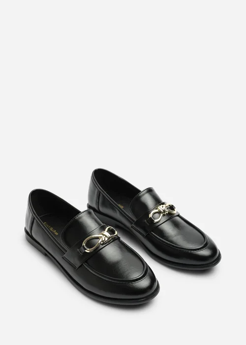 Where's That From Freyja Black Knot Trim Hardware Detail Flat Loafers - 7 Image 4