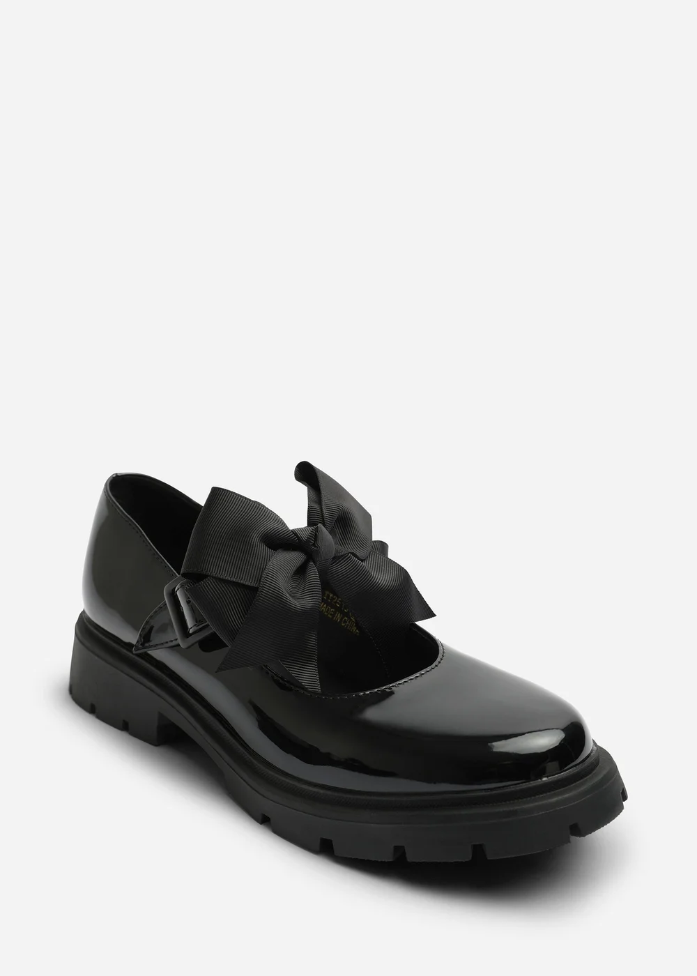Where's That From Ainhoa Black Mary Jane Bow Detail Strap Shoes - 7 Image 3