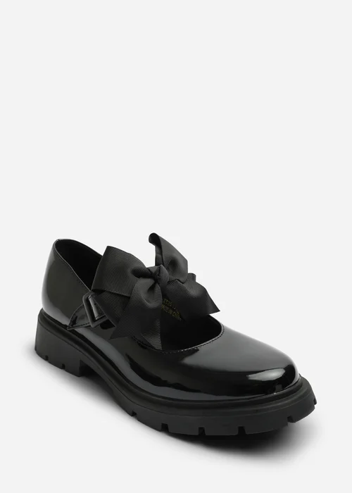 Where's That From Ainhoa Black Mary Jane Bow Detail Strap Shoes - 7 Image 3