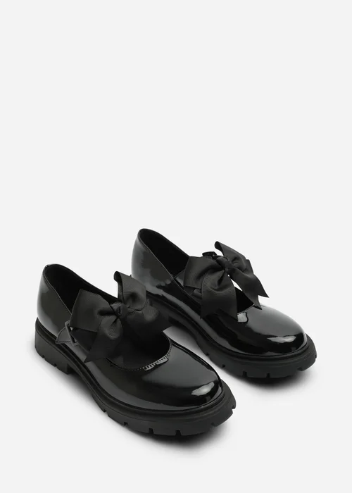 Where's That From Ainhoa Black Mary Jane Bow Detail Strap Shoes - 7 Image 4