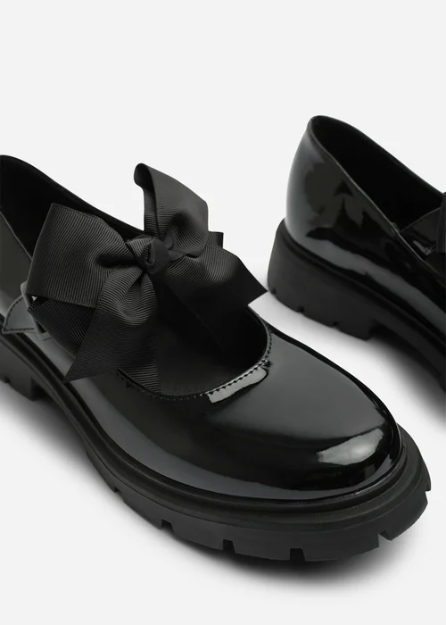 Where's That From Ainhoa Black Mary Jane Bow Detail Strap Shoes - 7 Image 5
