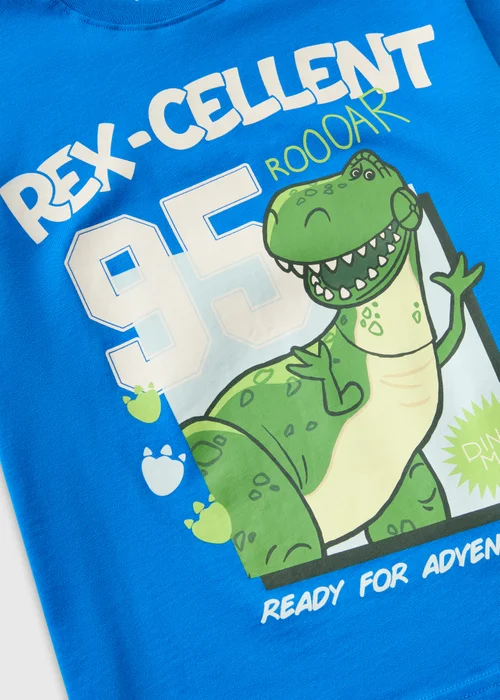 Disney Toy Story Boys Blue Rex-Cellent Check T-Shirt (1-7yrs) - 1 to 1 half years Image 2