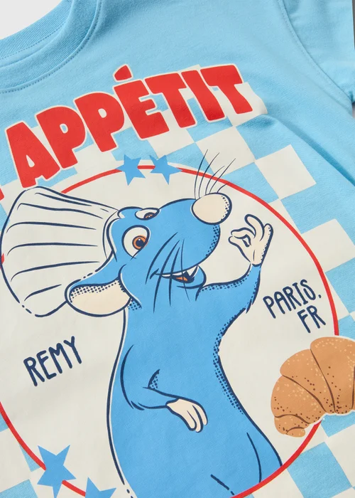 Disney Pixar Ratatouille Boys Blue Check Bon Appétit T-Shirt (1-7yrs) - 1 to 1 half years Image 2
