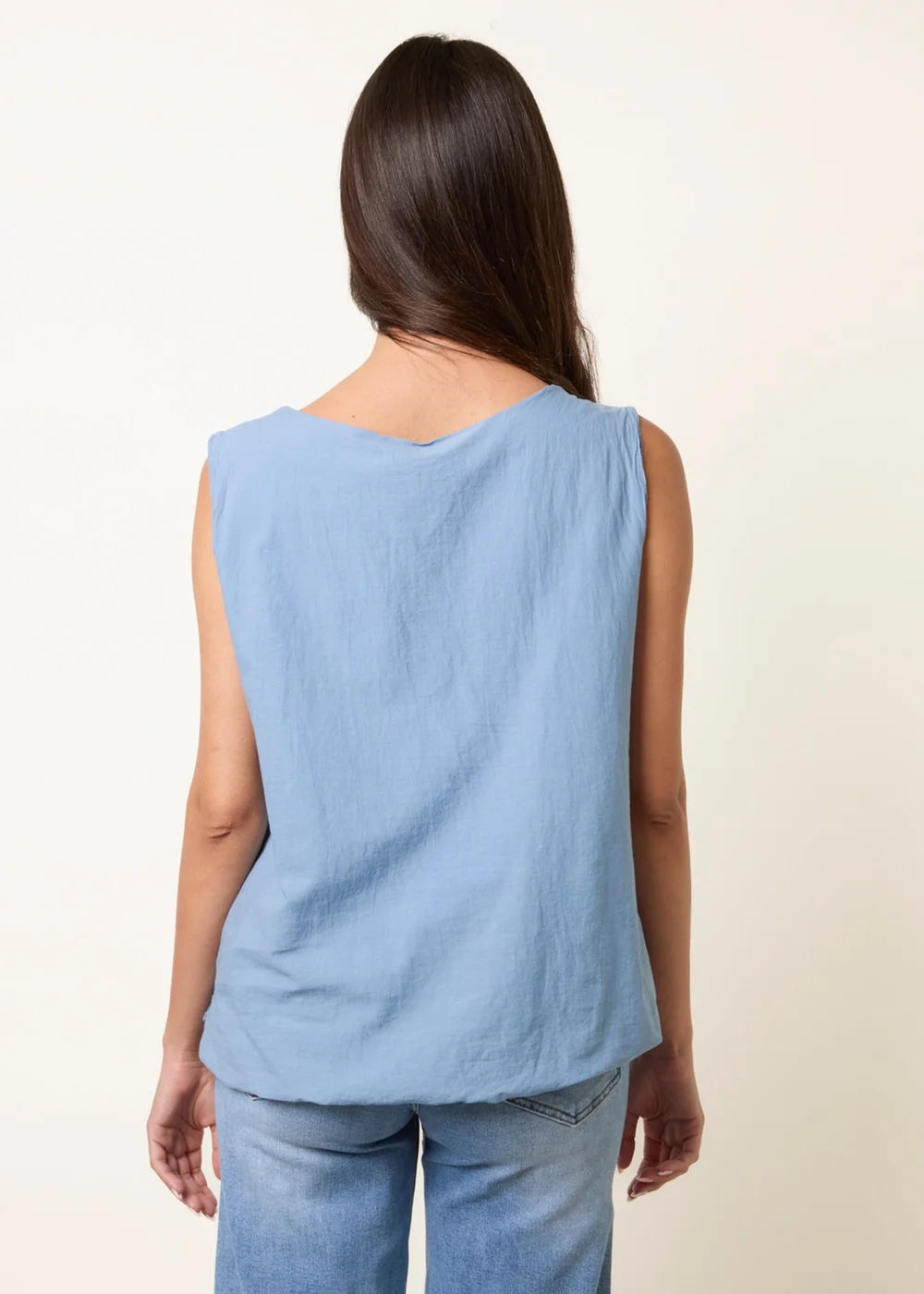 Blue Vanilla Blue Puffball Flower Top - One Size Image 4