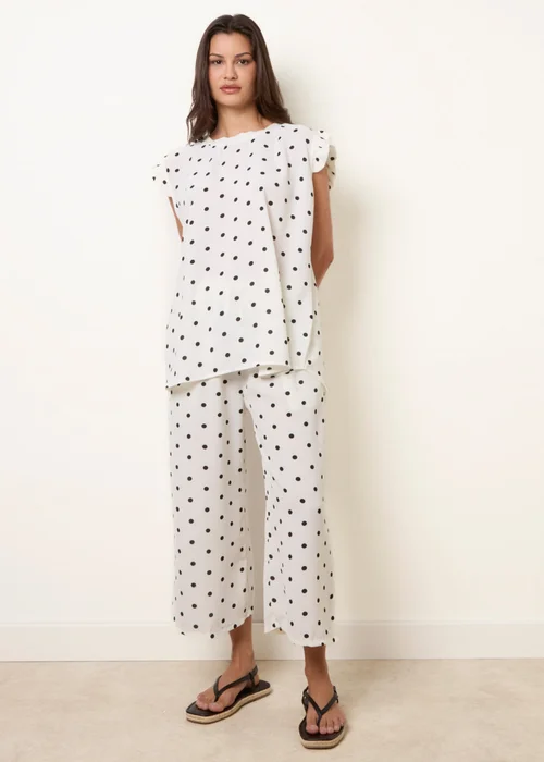 Blue Vanilla White Polka Dot Two Piece Set - M/L Image 2