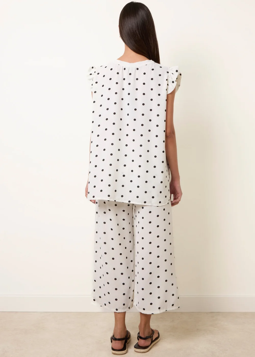Blue Vanilla White Polka Dot Two Piece Set - M/L Image 4